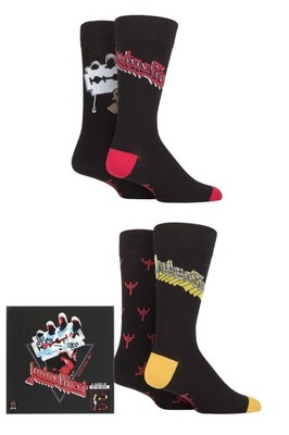 Judas Priest ''British Steel'' Baumwollsocken 4 Paar Geschenkbox - UK 6-11 / EU 39-45 NEU