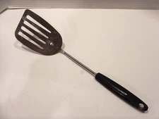 Vintage Ekco Chromium Plated Angled 13" Slotted Spatula Turner Flipper