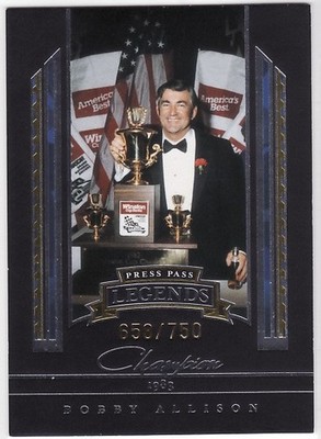 2005 Press Pass Legends Gold Parallel Card #37G #'ed/750 Bobby Allison