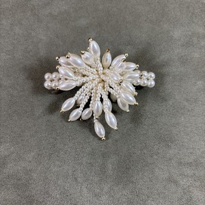 Vintage Faux Pearls Dangle Cluster Bridal Wedding Accessories Elegant Hair Clip