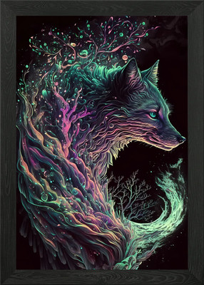 Wolf Verzauberter Palast Gerahmtes Wandbild Poster Leinwanddruck Bild