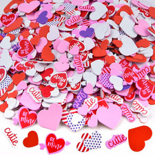 900 Pcs Valentine'S Day Foam Hearts Self Adhesive Heart Stickers,Mixed Foam Stic