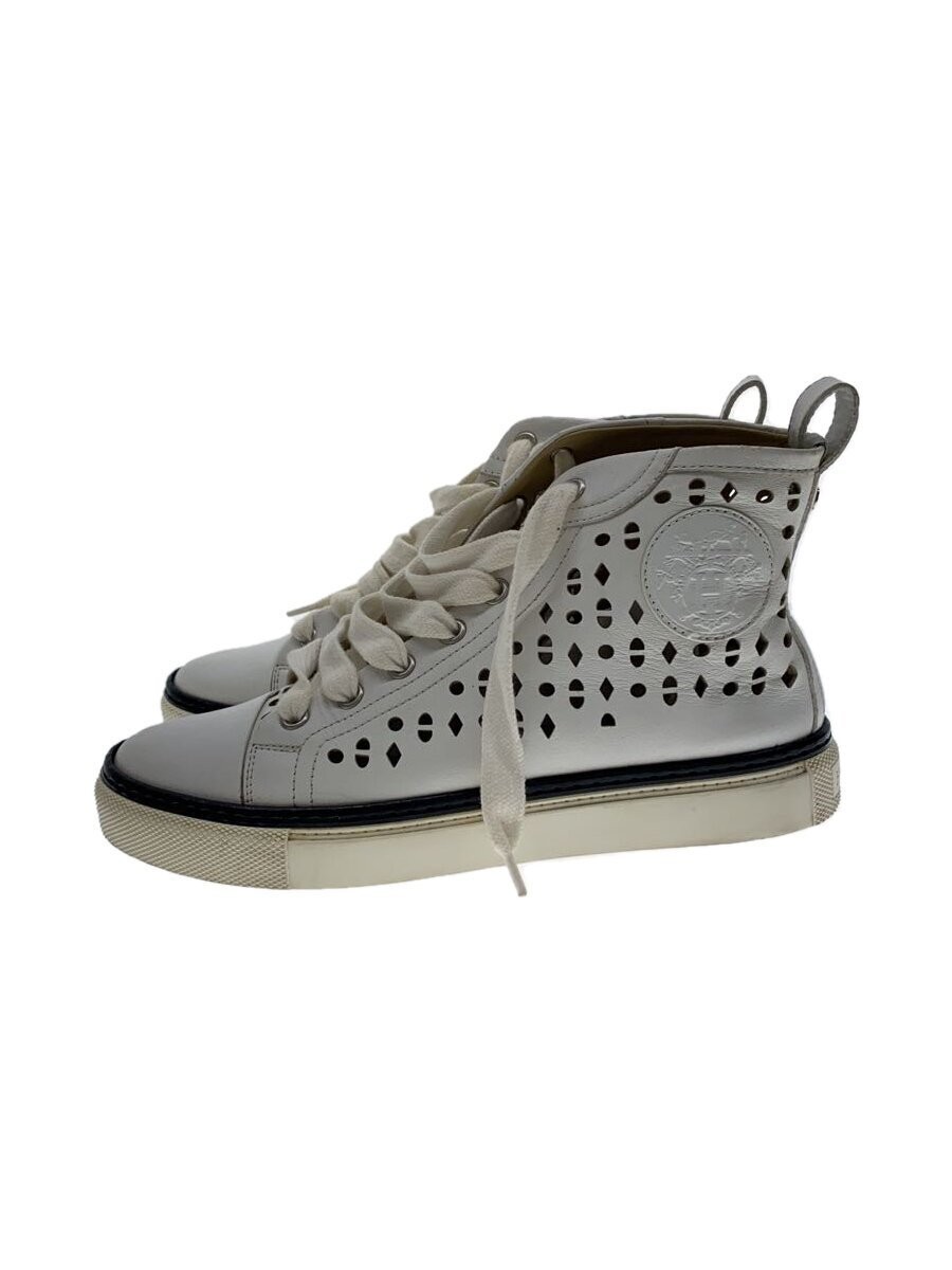 Hermes High-Cut Sneakers/35.5/Wht/Leather