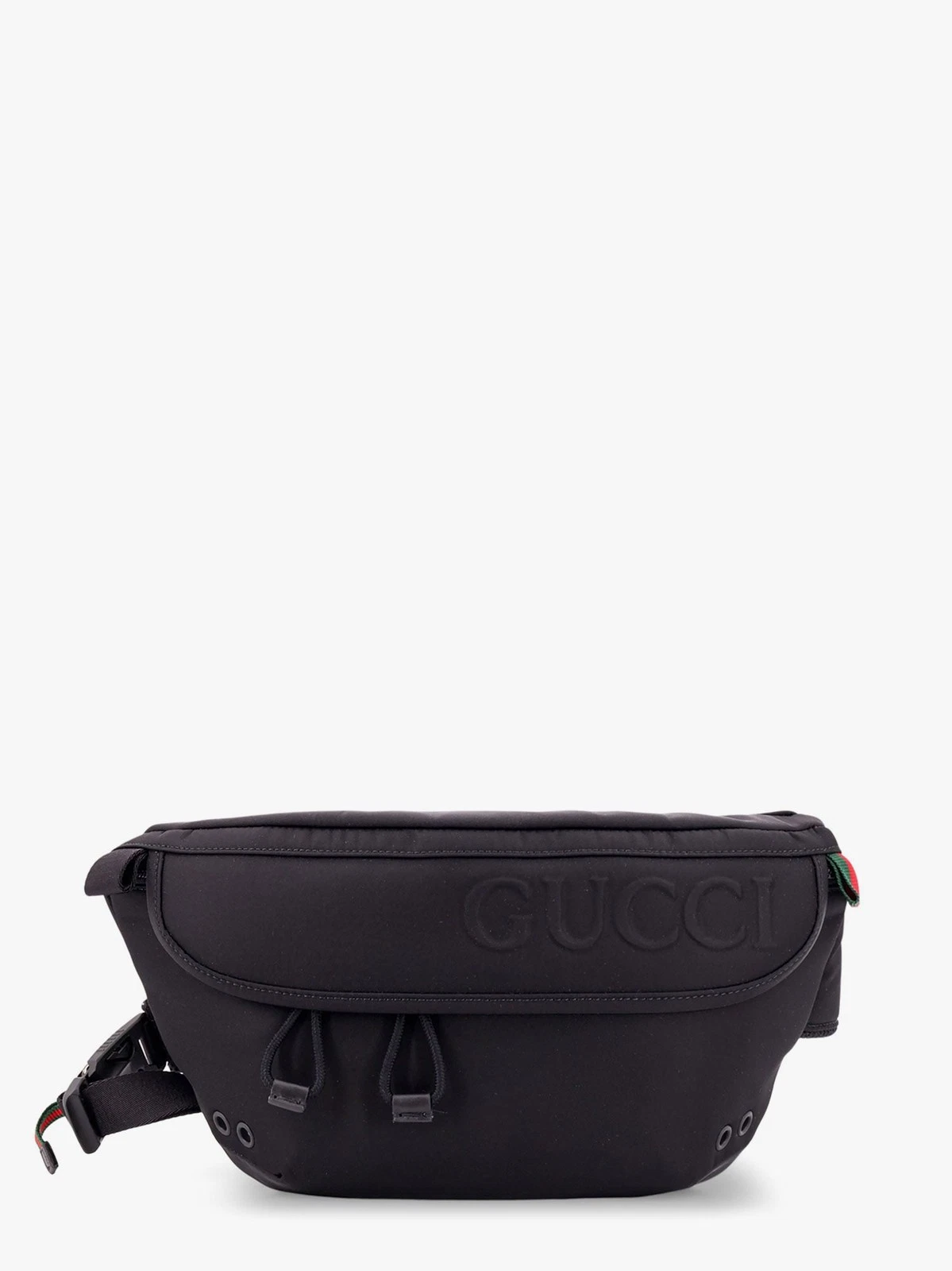 Gucci Sac Ceinture Nylon Frontal Logo en Gaufré et Détail Web