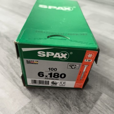 Spaxschrauben  6×180 Senkkopf T-30 Spax WIROX verzinkt 100st. Neu siehe Bilder.
