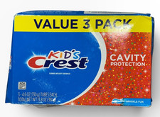 3PK Crest Kid's Cavity Protection Toothpaste Sparkle Fun, 4.6 Oz, Exp 9/28