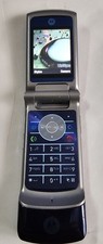 Vintage Working Motorola KRZR K1 Cell Flip Phone Cosmic BLUE