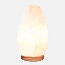 Natural White Salt Lamp, Crystal Salt Lamp Night Light, 6-8 LBS