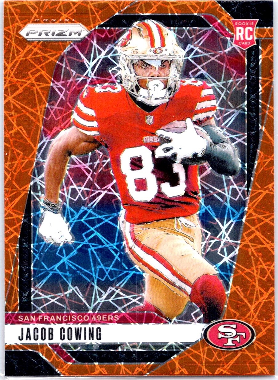 2024 Panini Prizm #335 Jacob Cowing Orange Lazer