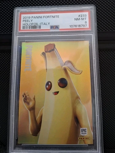 2019 Panini Fortnite Series 1 Italy  Holofoil #233 Peely PSA 8