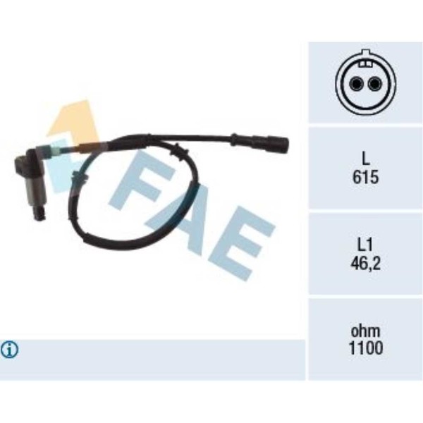 FAE Sensor DrehzahlfüHler Hinten Links FüR Renault Megane I BA0/1_ Brandneu-image