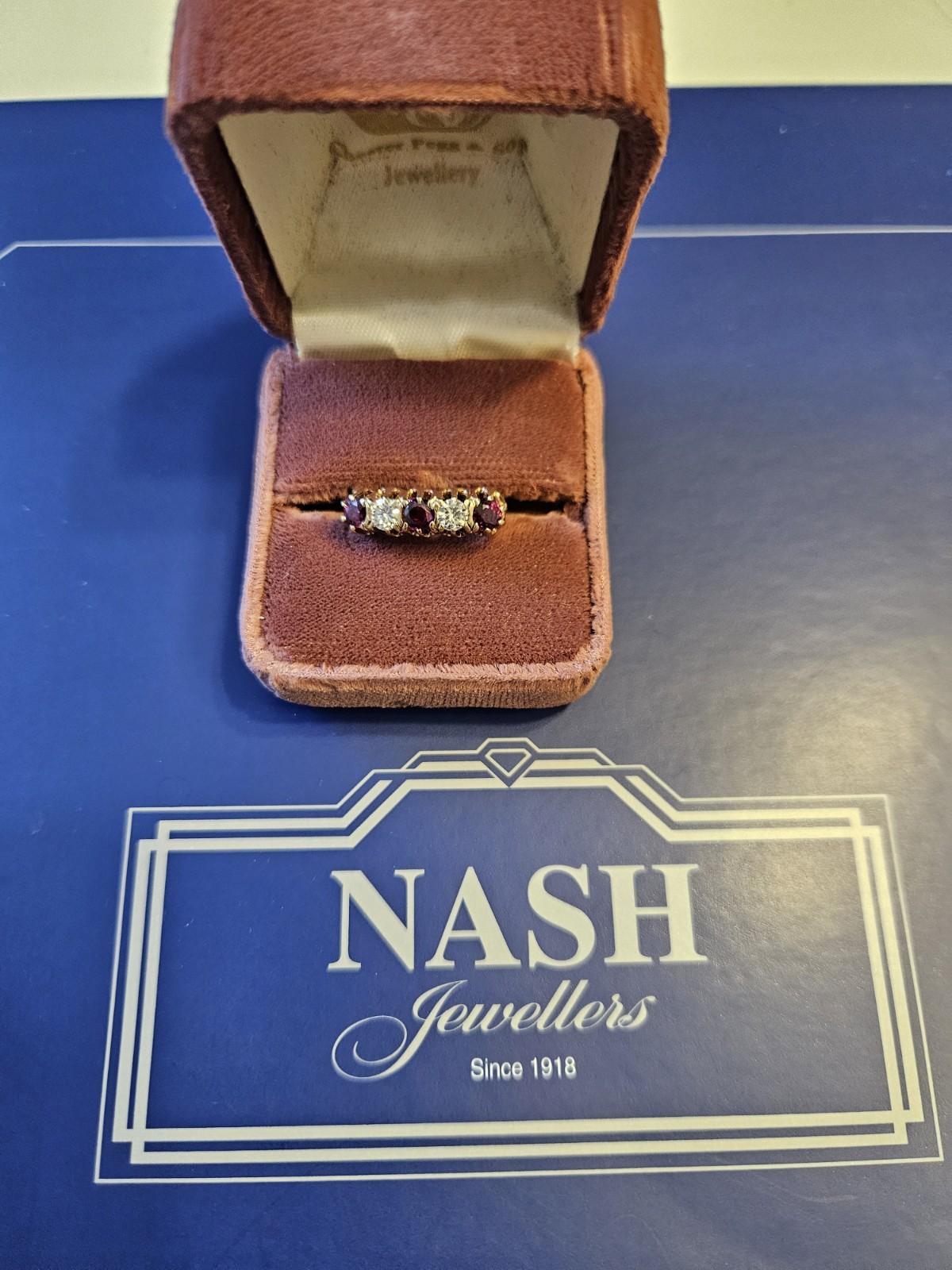 antique diamond and ruby dinner ring with apprais… - image 1