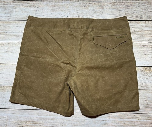 Filson Eagle Harbor Trunks Shorts Herren Größe 38 hellbraun trocken gewachste Baumwolle - Bild 9 von 11