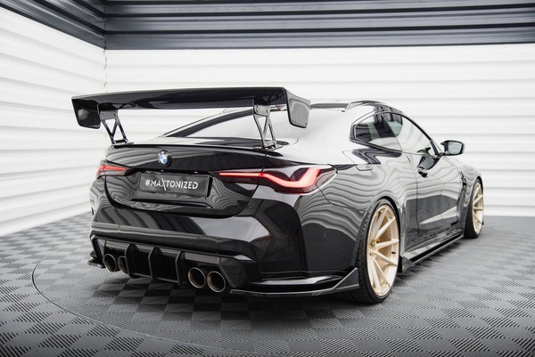 Heck Ansatz Flaps Diffusor V.4 FüR BMW M4 G82 HeckschüRze Schwarz-image