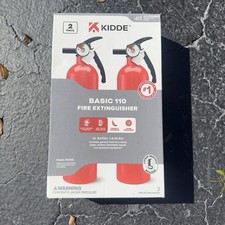 Kidde Home 1-A:10-B:C Class ABC 2.5 lb. Fire Extinguisher 2-Pack 21030932 NEW