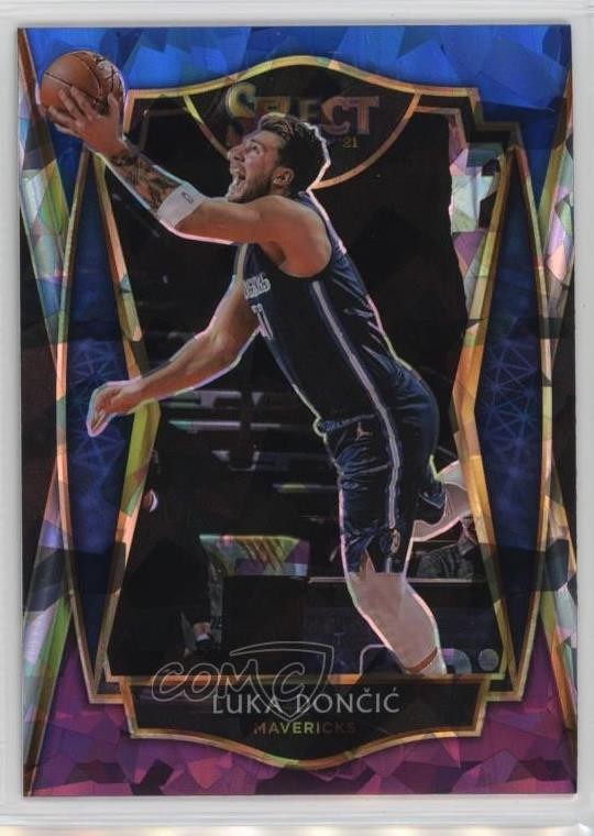 2020-21 Select Premier Level Blue White Purple Cracked Ice Prizm Luka Doncic b8h