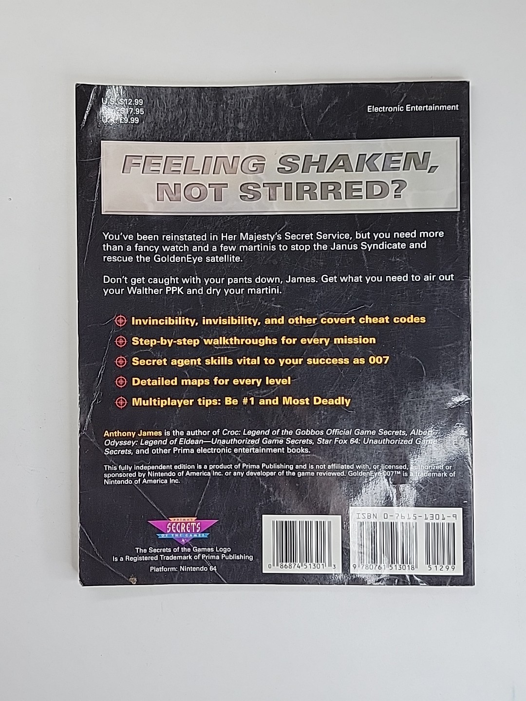 1997 Prima GoldenEye 007 Game Secrets book Strategy Guide walkthrough maps