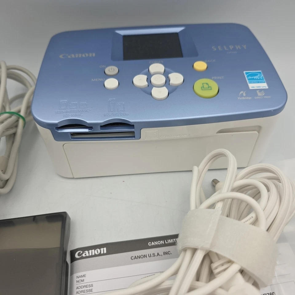 Canon Selphy CP760 Compact Photo Printer - Special Edition BLUE!! - Image 3 of 4