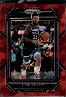 Austin Rivers 2022-23 Panini Prizm Prizms Red Ice Minnesota Timberwolves #57