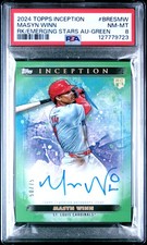 2024 TOPPS INCEPTION BASE RC & EMERGING STAR AUTOS MASYN WINN 50/75 PSA 8 AUTO
