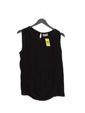 Pyrus Women's T-Shirt L Black Viscose with Cotton Sleeveless Round Neck Basic