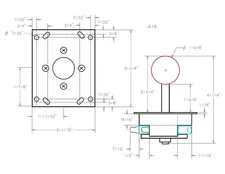 RetroArcade.us Classic balltop Arcade Joystick Red Ball Design 4 or 8-way JS19