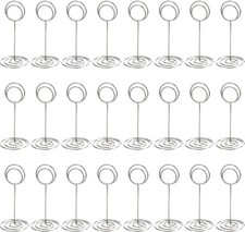 24 Pack 3.35 Inch Table Number Holder Place Card Wire Photo Holder Picture Name