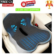 Ergonomic Memory Foam Car Seat Cushion with Lumbar Support for Long Drives