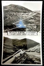 Vintage POSTCARD DEVIL'S ELBOW BRAEMAR SCOTLAND rppc 2199 feet above sea level