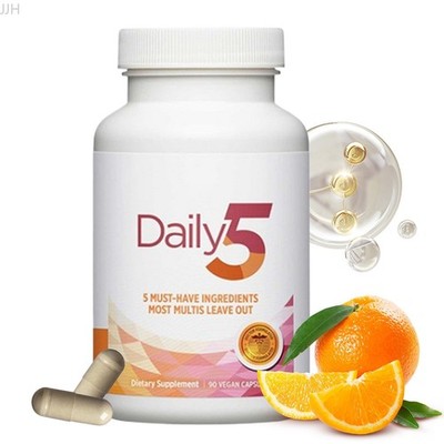 Daily5 Multivitamin 90 Vegan Capsules Comprehensive Daily Nutritional Support