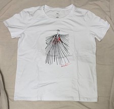 H by Halston designer T Shirt Metallic fashion dress illustration Size Large
