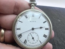Elgin pocket watch 16 s 15 J grade model 7, Not Running , Parts Or Repair