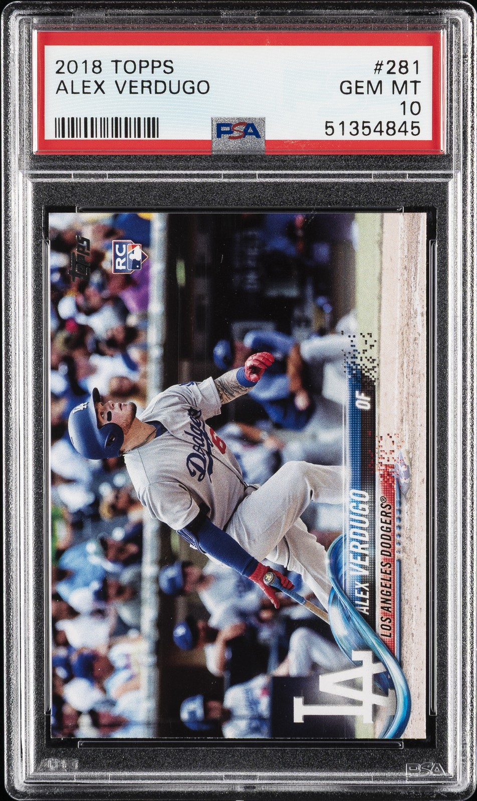 2018 TOPPS #281 ALEX VERDUGO ROOKIE RC PSA 10