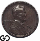 1931-S Lincoln Cent Wheat Penny, Scarcer Date, Choice AU++/Unc