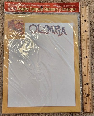 Vintage FRENCH POSTER  Stationary Set Jean de Paleologu Olympia Unopened 