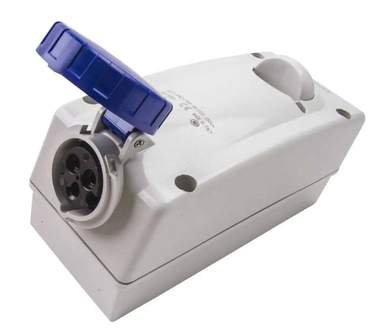 (W16.3) 560.1683 - Scame Advance 2 16A 2P+E 230V Interlocked Socket IP44 - Blue