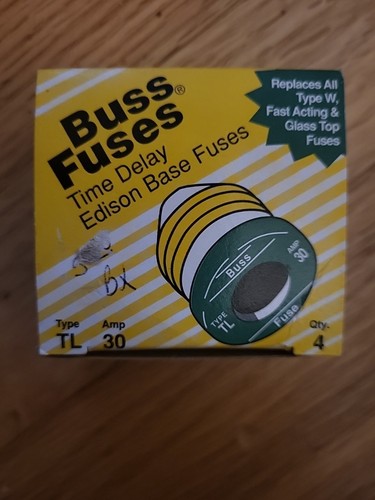 Bussman Box Of 4 Time Delay Edison Base Electrical Buss Fuse Link 30 Amp TL