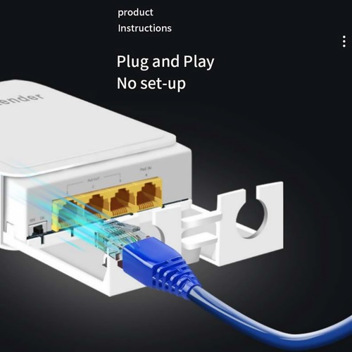 Waterproof 1000mbps 4 Ports POE Extender Repeater Ethernet Network Poe Switch - Picture 10 of 13