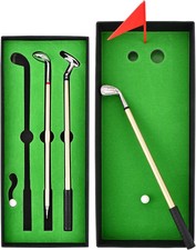 Mini Golf Set Pen, Mini Desktop Golf Ball Pen, Fun Office Desk Toys Gift  