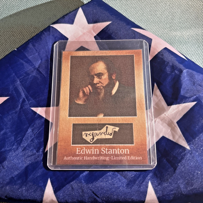 Cut Word from Secretary Edwin Stanton Unsigned - "regarded" - Civil War (1863)