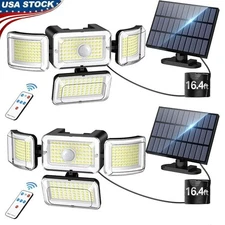288LED Solar Motion Light Remote Control Security Waterproof Outdoor Floodlight
