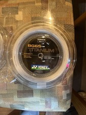Yonex BG65 Ti Badminton String - 656ft 200m Reel. 0.70mm. White. Titanium. New
