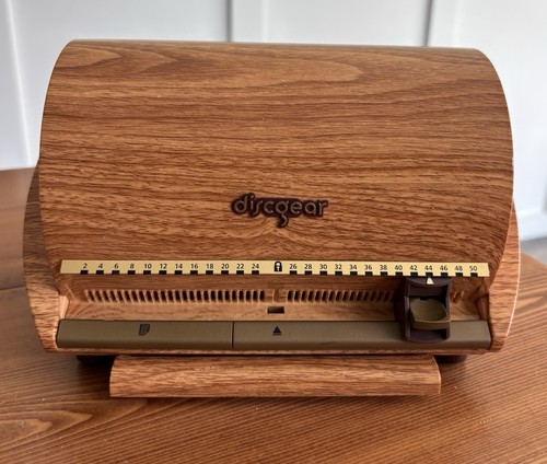 Discgear 50 Retro CD Holder - Faux Wood Grain Vintage Compact Disc Unit Tested