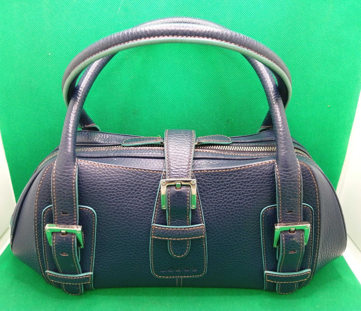 LOEWE ビンテージミニボストンバッグ LOEWE Senda Mini Boston Bag Navy 13.3 inch | eBay