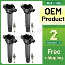 Set of 4 Ignition Coil Pack and Spark Plug For 2007-2016 Jeep Compass 2.0L 2.4L