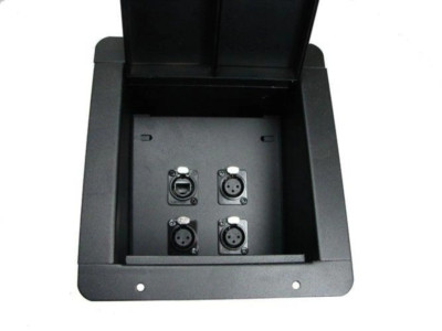 PROCRAFT FPML-3XF1NE8B-BK Floor Pocket/ Box w/ 3)XF + 1)NE8B CAT5/6 Feed-Thru