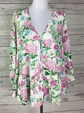 Show Me Your Mumu Marlow Swing Top Women’s Size XS Floral V-Neck Button Front