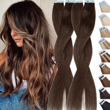 Seamless Thick Tape In Remy Human Hair Extensions Skin Weft Full Head/60pcs/150g