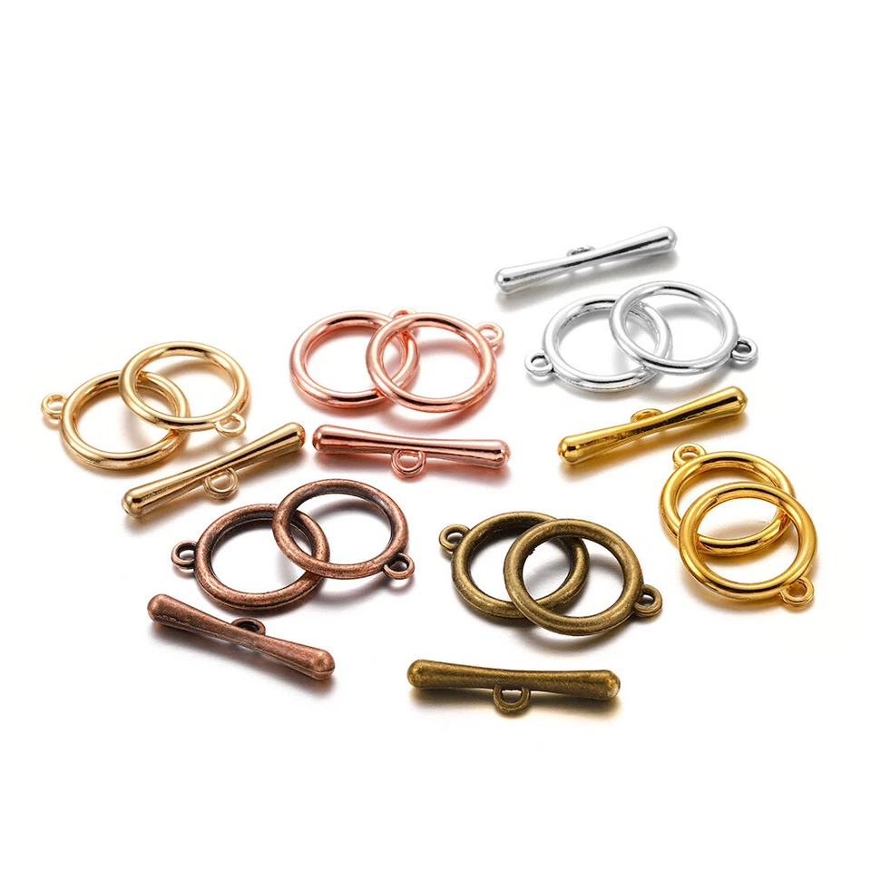 OT Toggle Clasp Connectors Clasps Metal Jewelry Making Accessories DIY 10sets - Image 3 of 4