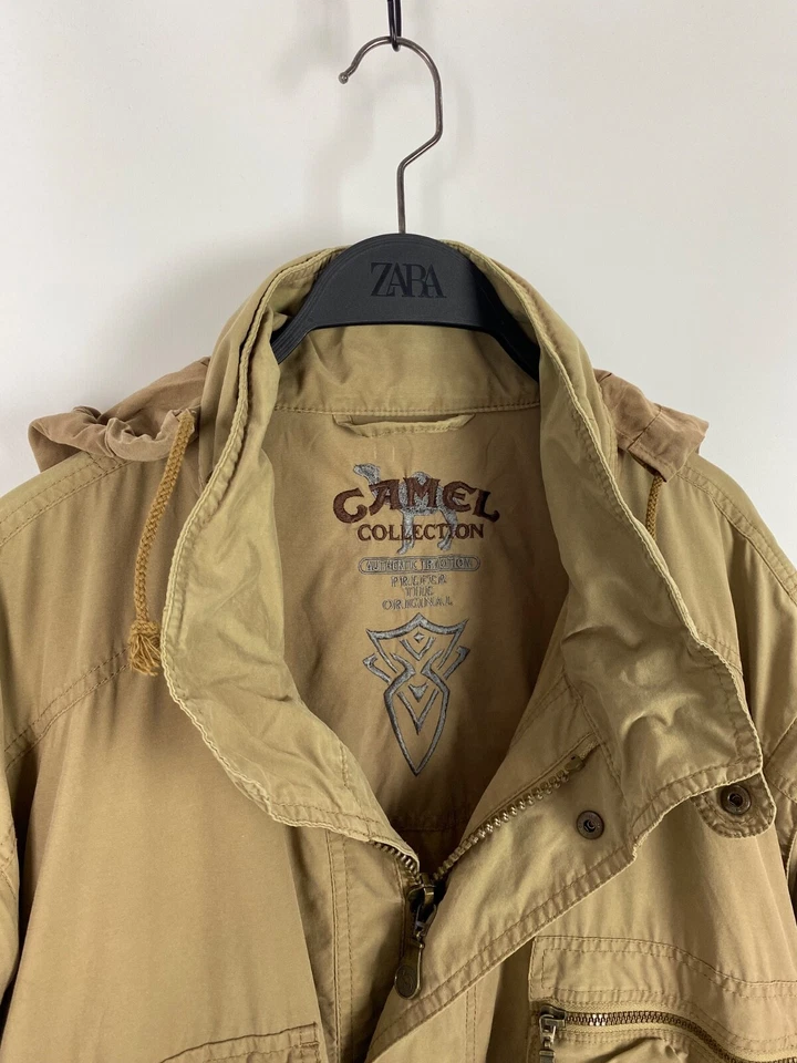 Vintage Camel Multipocket Cargo Jacket 2 in 1 Vest - Image 4 of 4
